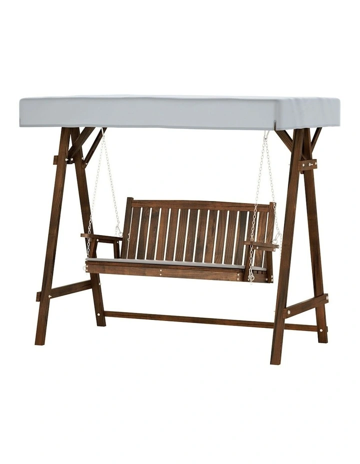 Garden Canopy Swing Chair in Charcoal