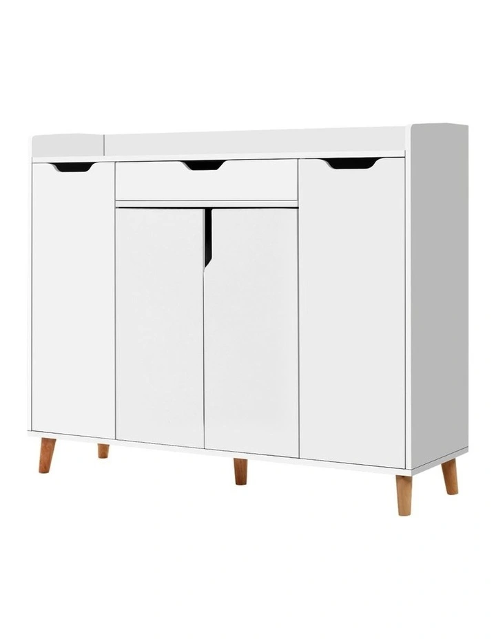 Shoe Cabinet Shoes Storage Rack 120cm Organiser White Drawer Cupboard