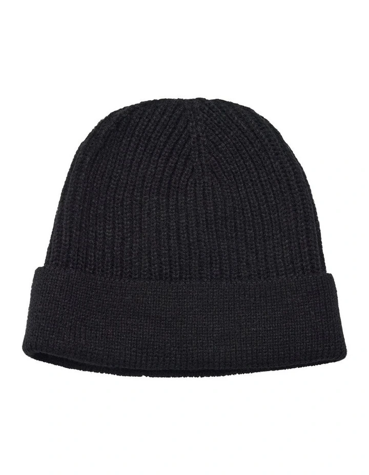 Knit Beanie in Black