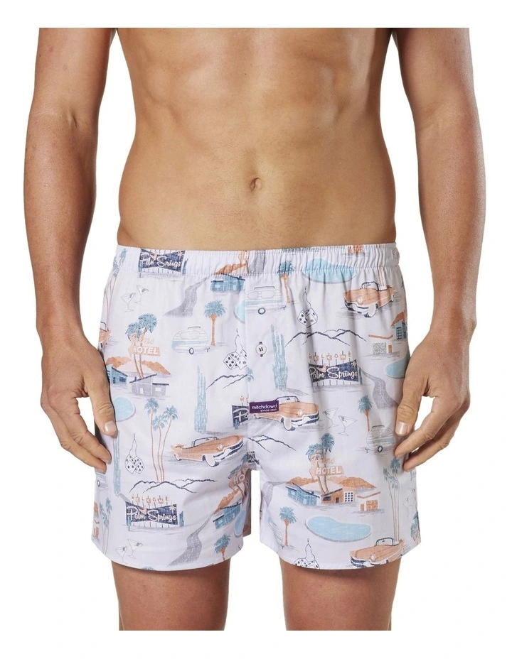 Palm Springs Cotton Boxer in Cloud