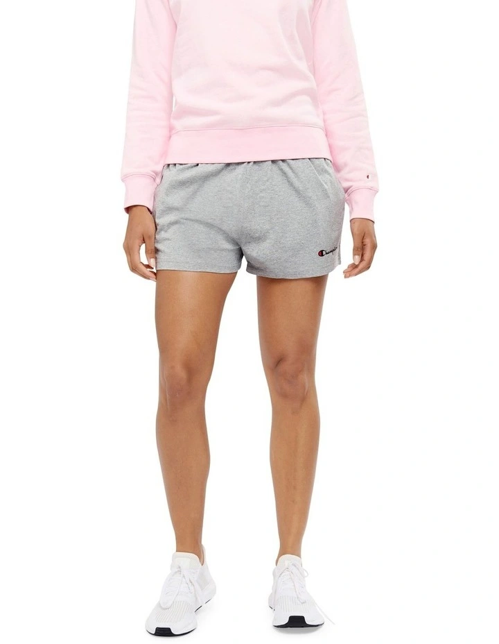 C Logo Oxford Heather Jersey Shorts Grey