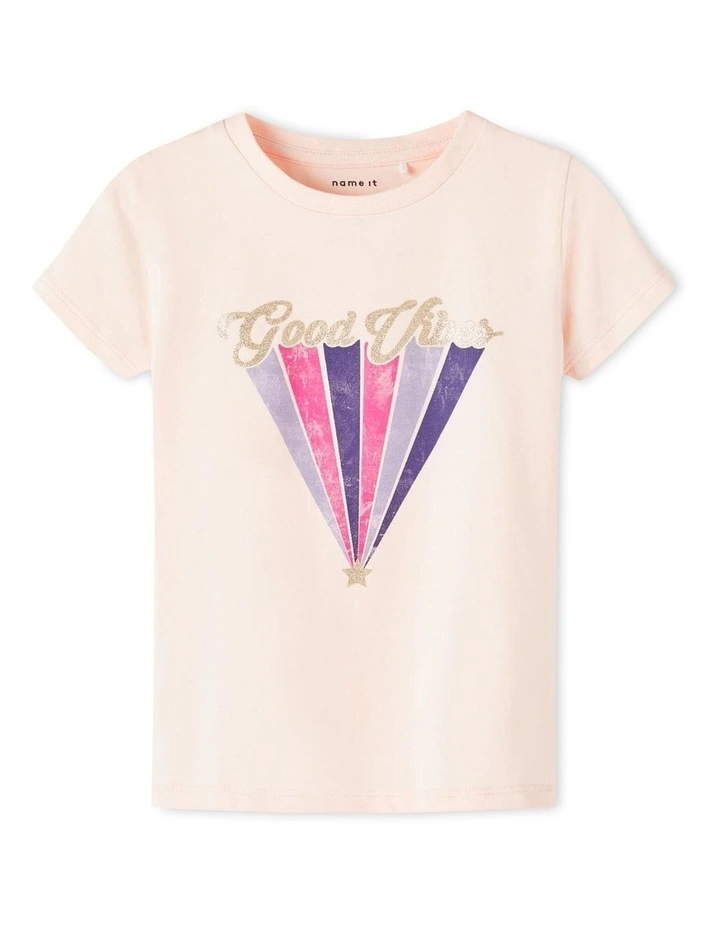 Dea Printed T-shirt in Creme De Peche