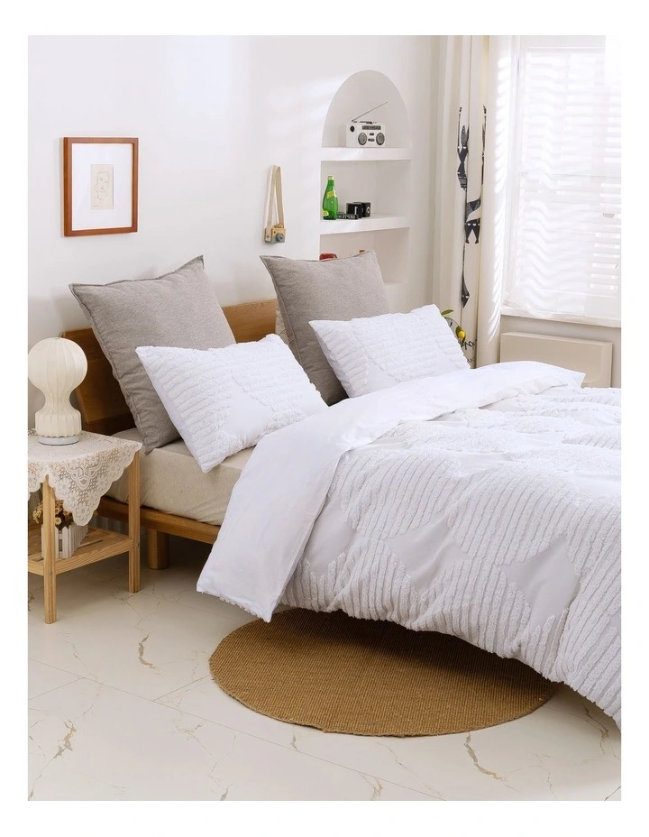 Lennox Chevron 6 Piece Comforter Set in Silver