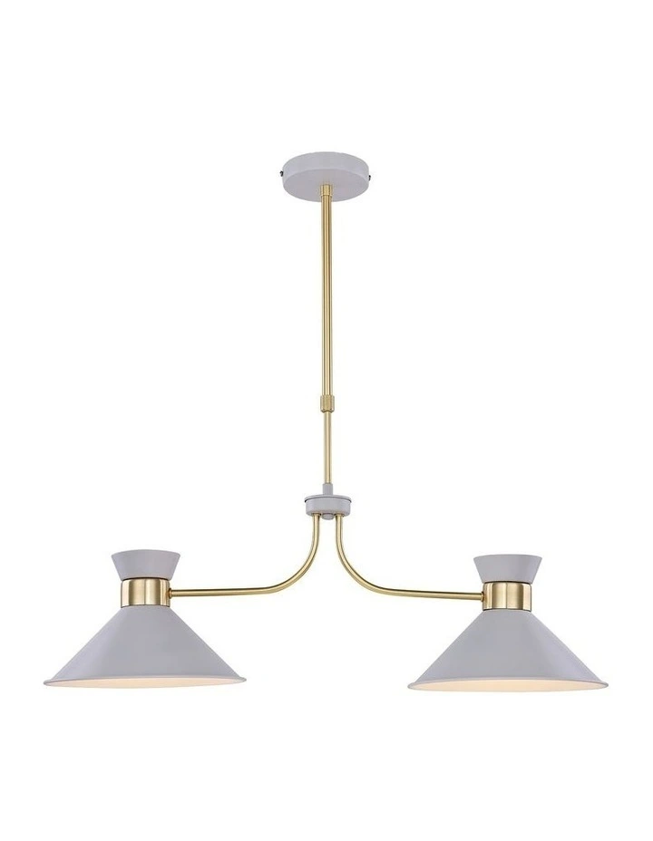 Baina 2 Light Pendant Light White