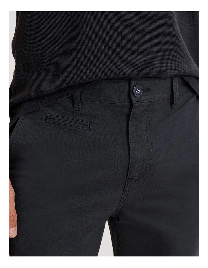 Verified Australian Cotton Tapered Fit Stretch Chino in Navy