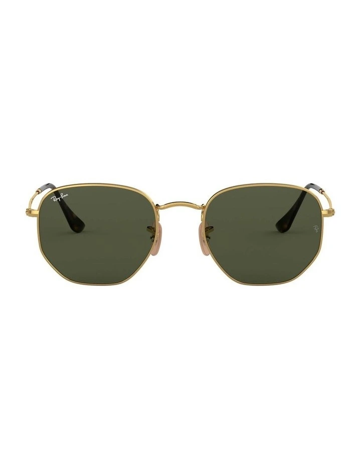 Hexagonal Flat Lenses Gold RB3548N Sunglasses