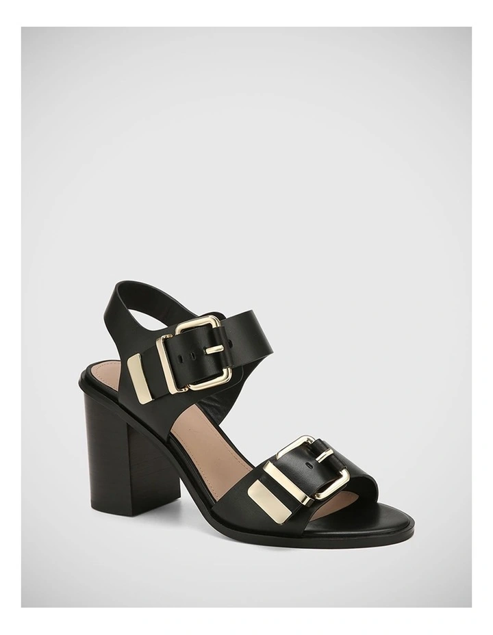 Florance Leather Sandal in Black