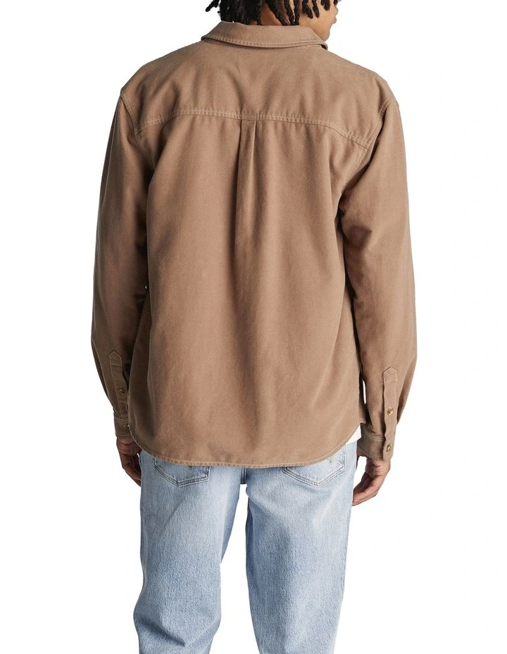 Trade Overshirt in Felt Brown