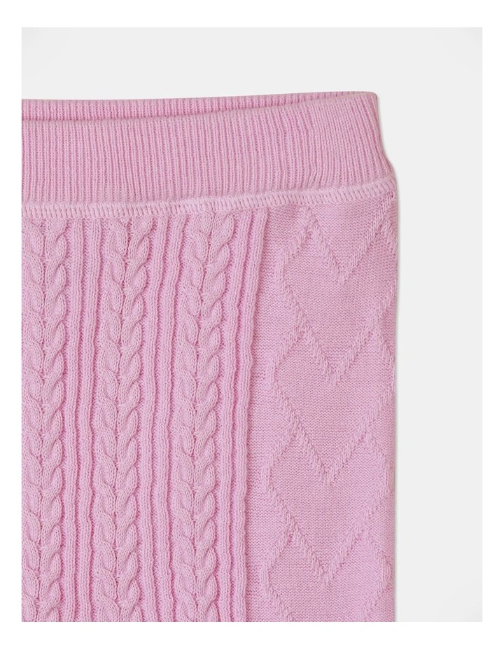 Cable Knit Legging in Pink