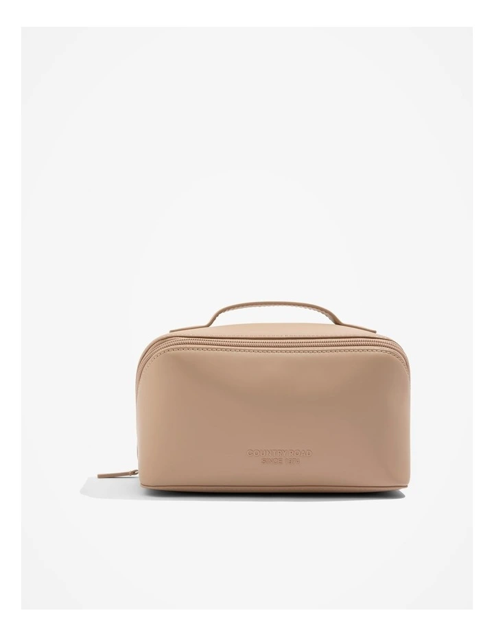 Medium Convertible Cosmetic Case in Nougat