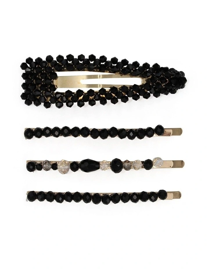 Dea Hair Clip Set in Black