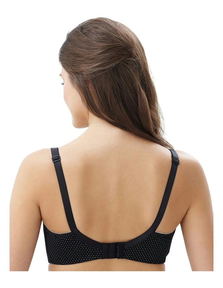 Blossom Wirefree Maternity & Nursing Bra in Black/White Spot