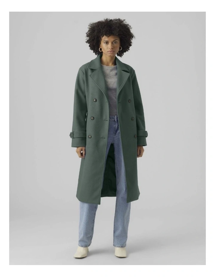 Fortunevega Long Trenchcoat in Dark Forest