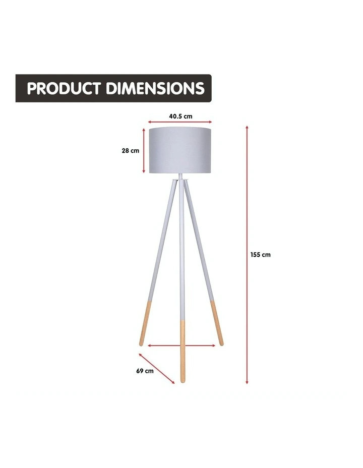 Nordic Minimalist Accent Light Tripod Floor Lamp Grey