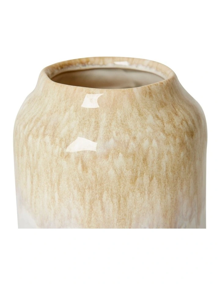 Jayden Squat Vase in Brown