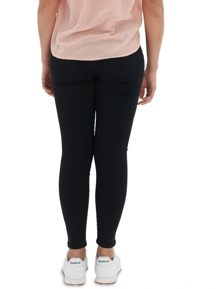 Next Level High-Waisted Jegging Crop in Black
