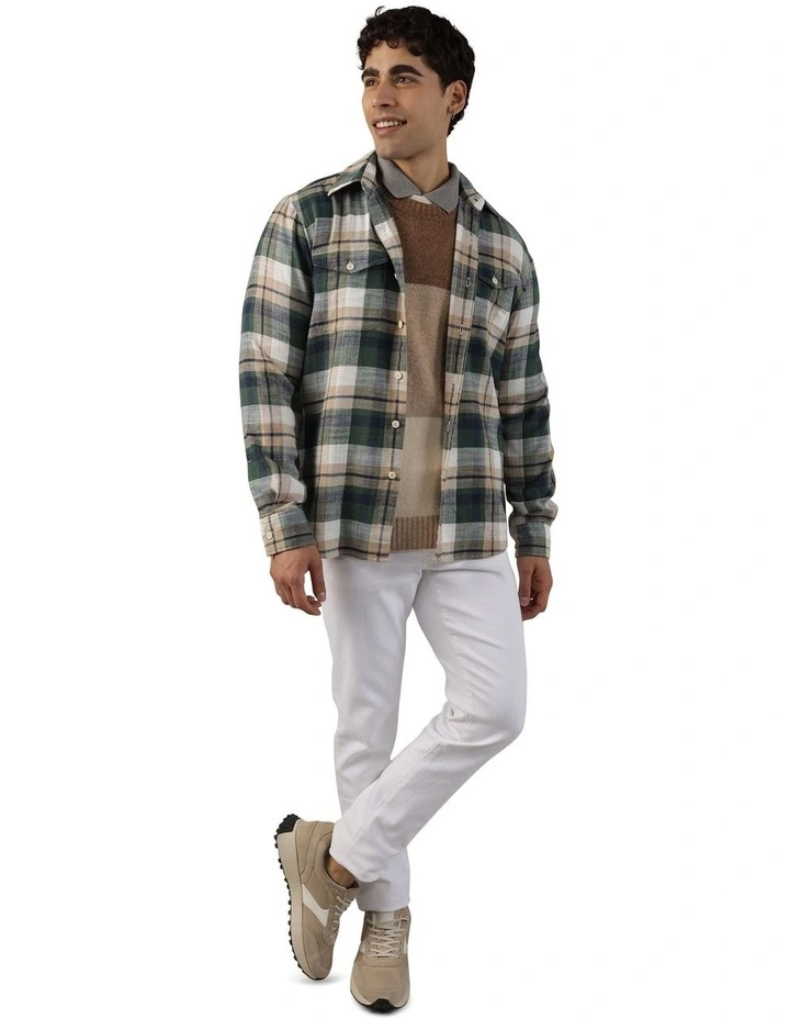 Super Soft Flannel Shirt in Green Alpine