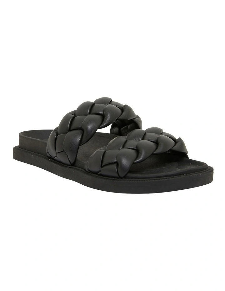 Gossip Black Smooth Sandals