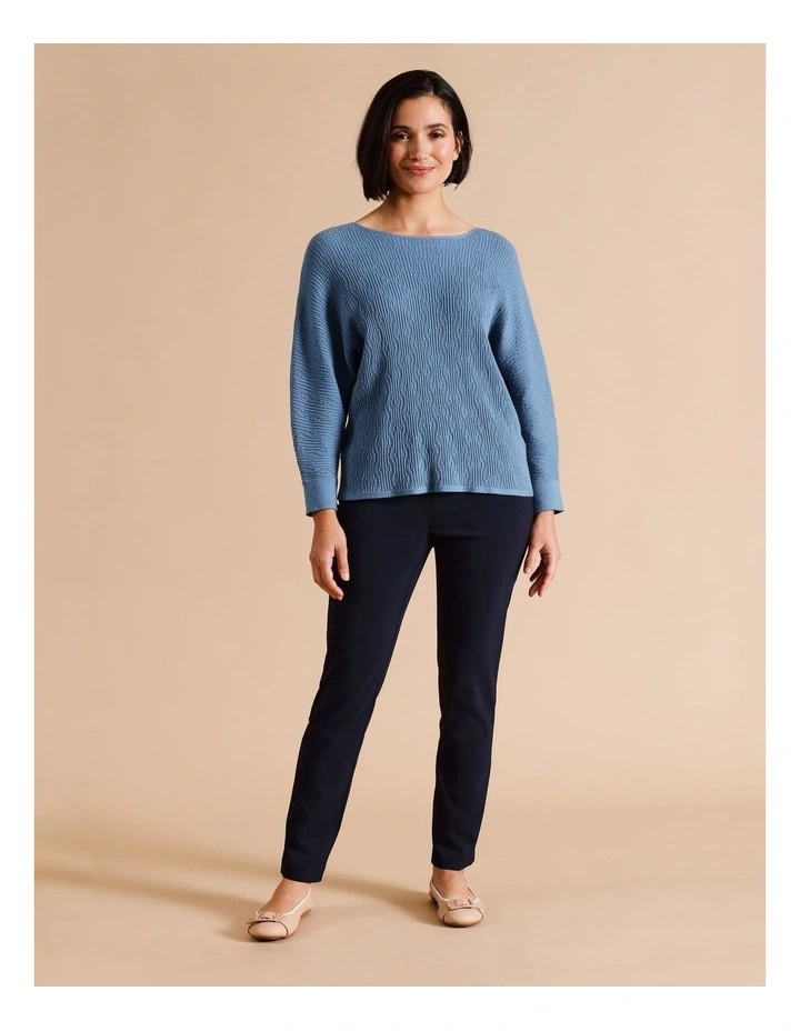 Sustainable Viscose Blend Wardrobe Staple Slim Pant In Navy