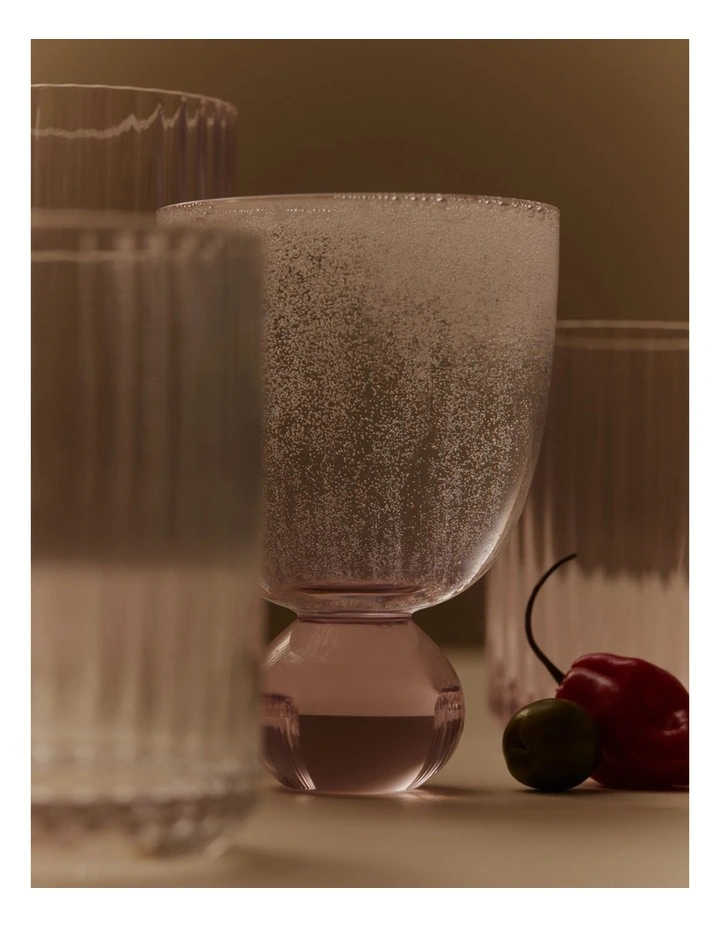 Hazel Cocktail Glass Set of 2 in Sugar Pink