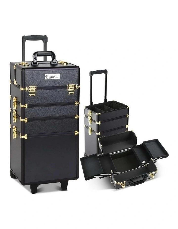 Makeup Case Beauty Organiser Trolley in Gold