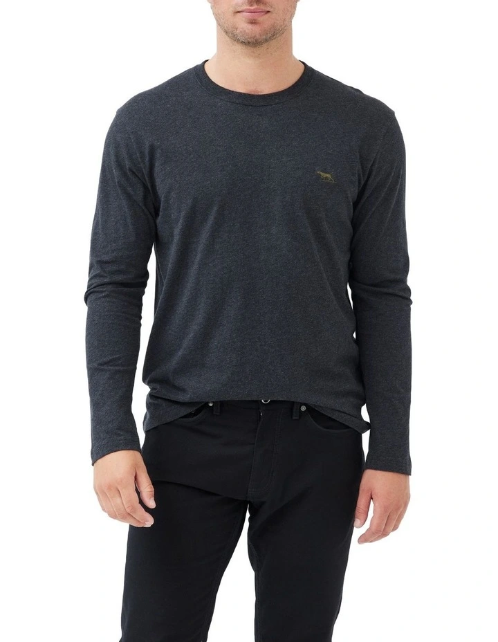 Long Sleeve Gunn T-Shirt in Charcoal