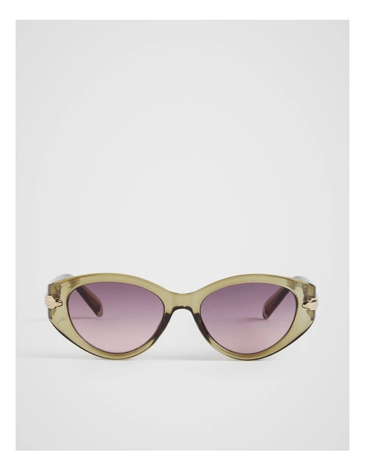 Renee Cat Eye Sunglasses in Green