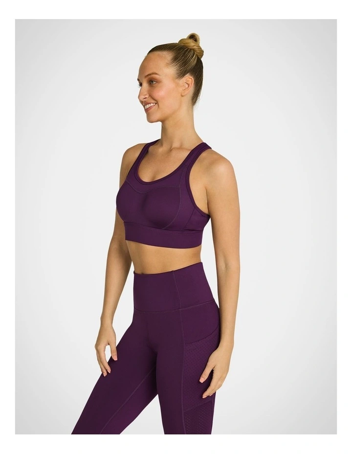 Olympia Moulded High Impact Sports Bra in Nightberry