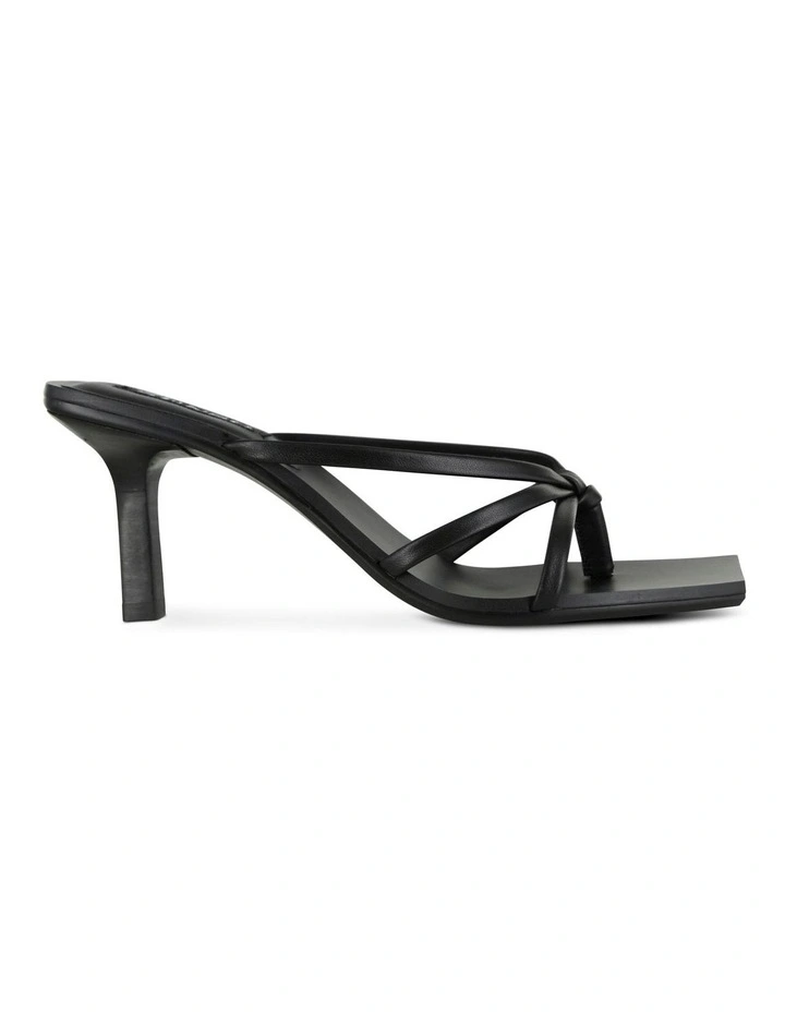 Maria Heeled Mules in Black