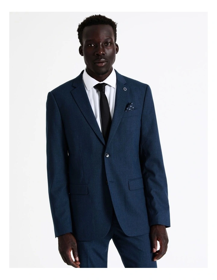 Tailored Puppytooth Suit Jacket in Atlantic