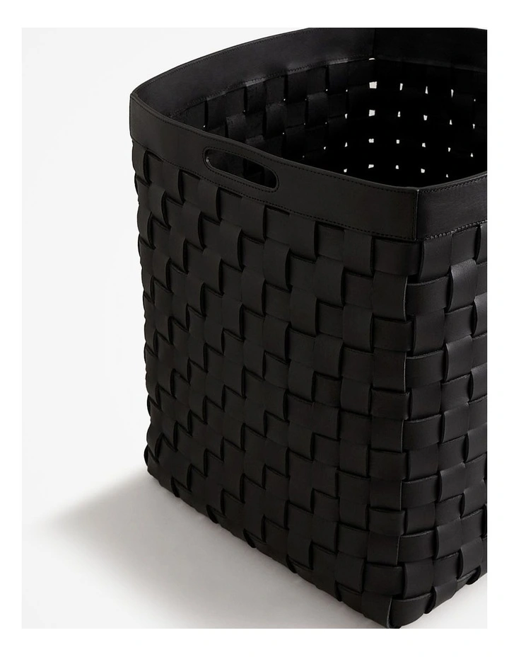 Lowa Extra Large Square Storage Basket in Charcoal