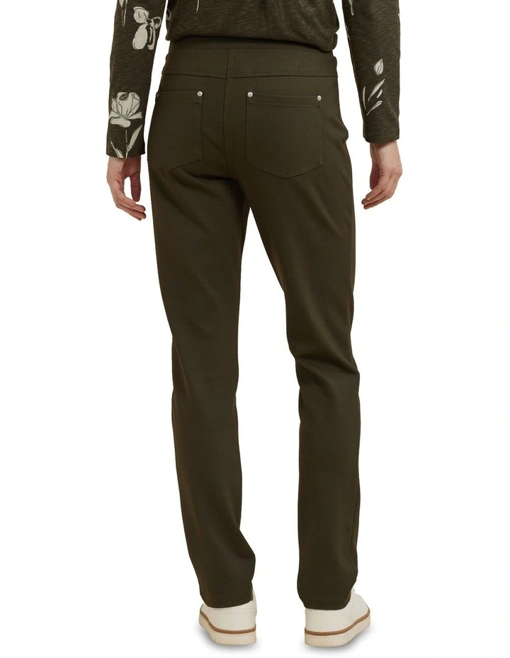 Pull On Super Stretch Pant in Figleaf