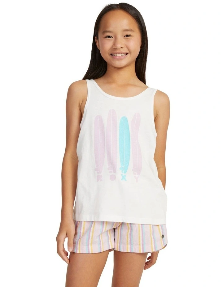 Following The Sun Relaxed Vest Top Snow in White