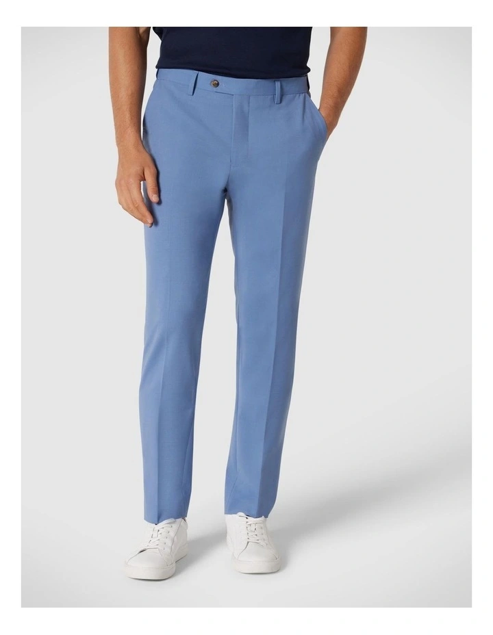 Wool Blend Tailored Pant in Slate Blue