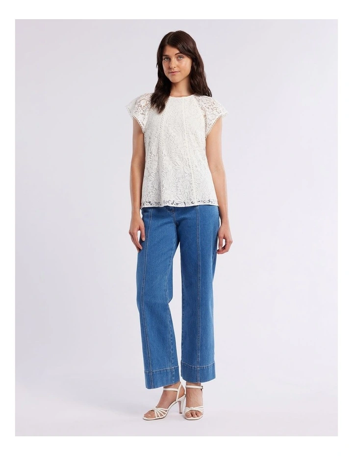 Loren Lace Top in Ivory
