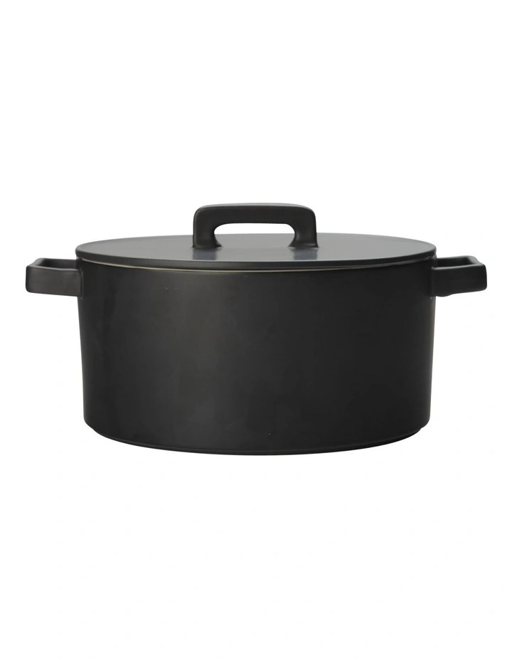 Round Casserole 1.3L in Black
