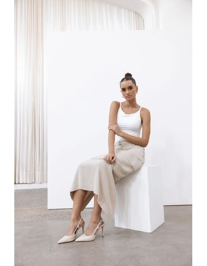 Cipriani Stiletto Pump in Bone Leather