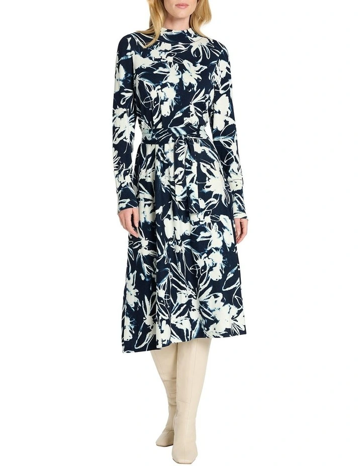 Pierre Knitted Dress in Blue Multi