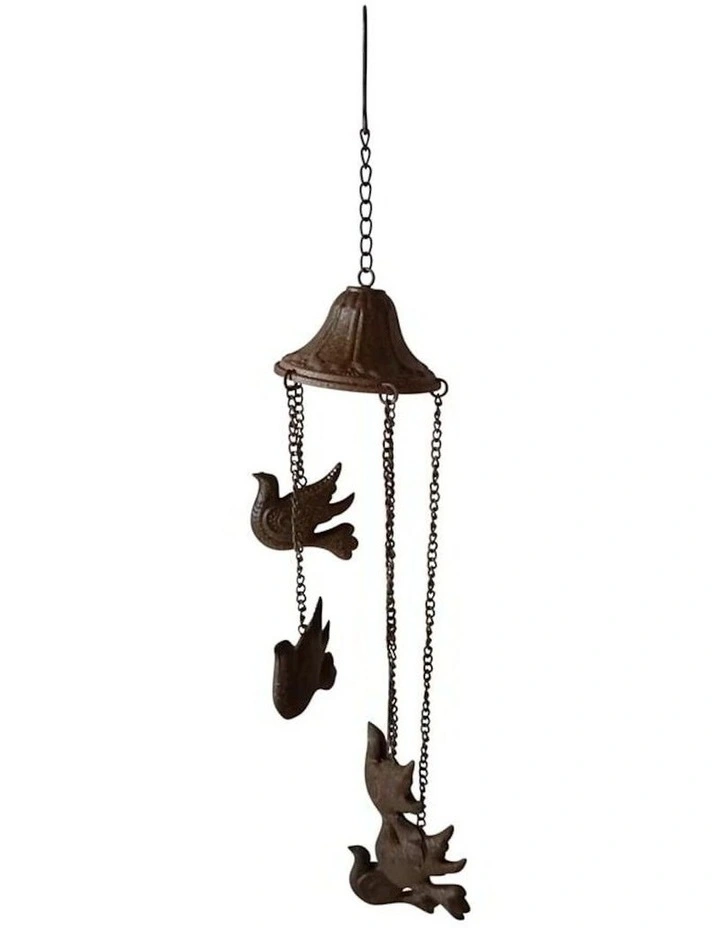Spiral-Shaped Bird Chime in Brown