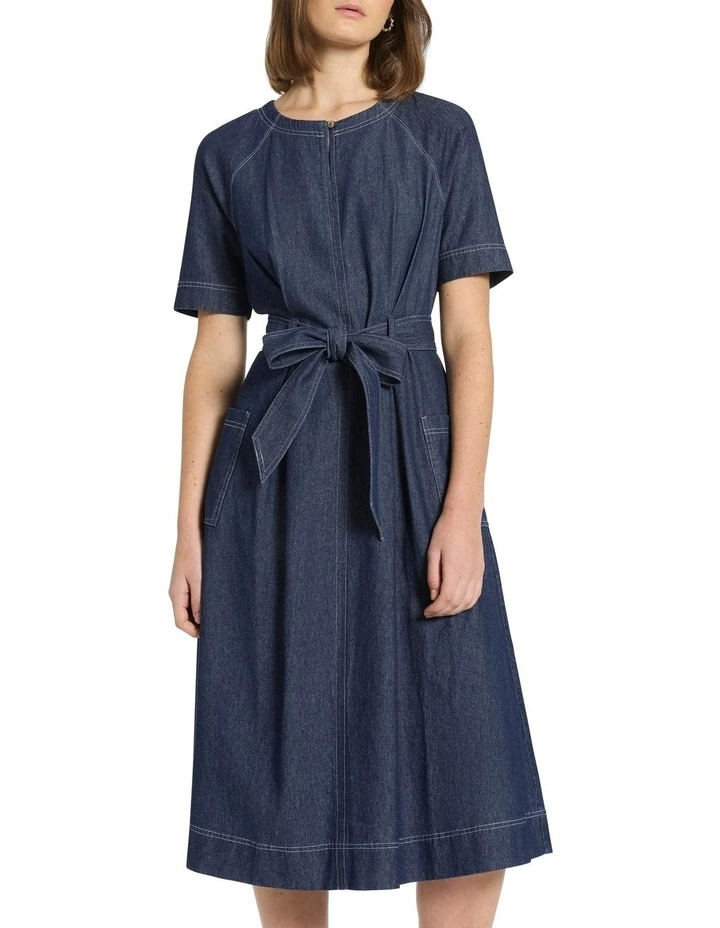 Connie Cotton Dress in Indigo
