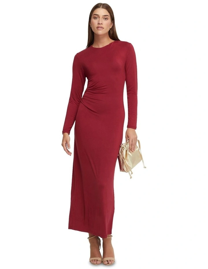 Hartley Jersey Dress in Plum