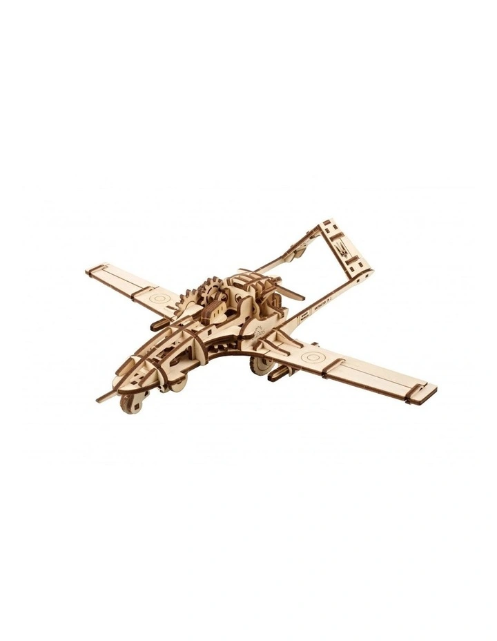 Bayraktar TB2 Combat Drone Mechanical Wooden 3D Puzzle 125 Piece