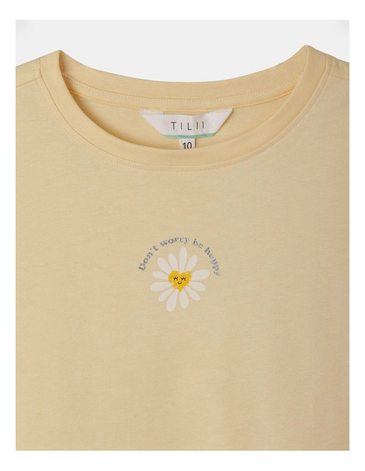 Extended Shoulder Tee in Yellow