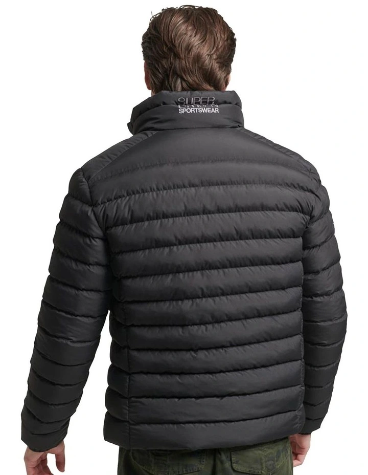 Fuji Print Padded Jacket in Black