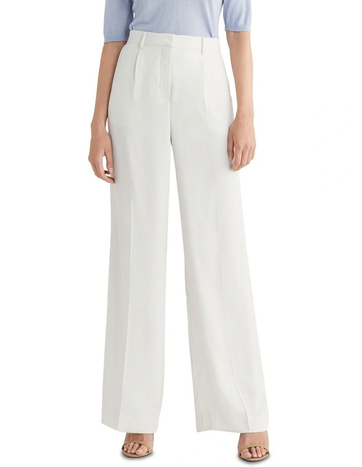 Recycled Wide Leg Pant in Chalk