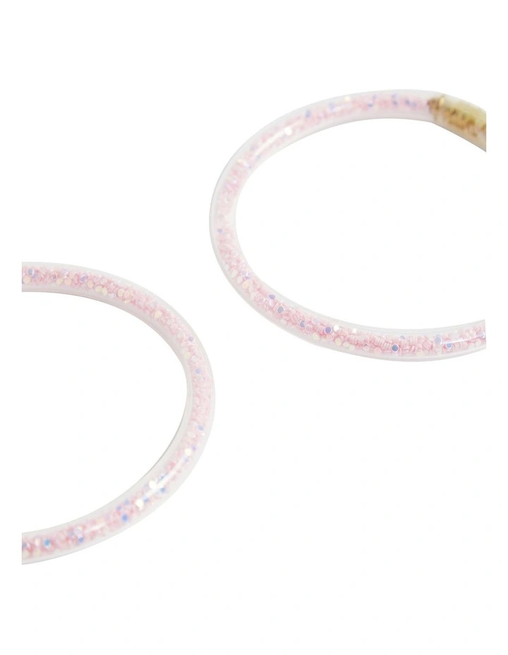 Glitter Bangle Pack in Pink