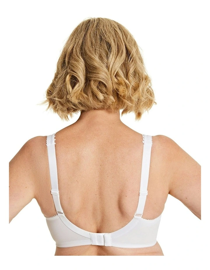Grace Wirefree Cotton Full Cup Support Bra in White