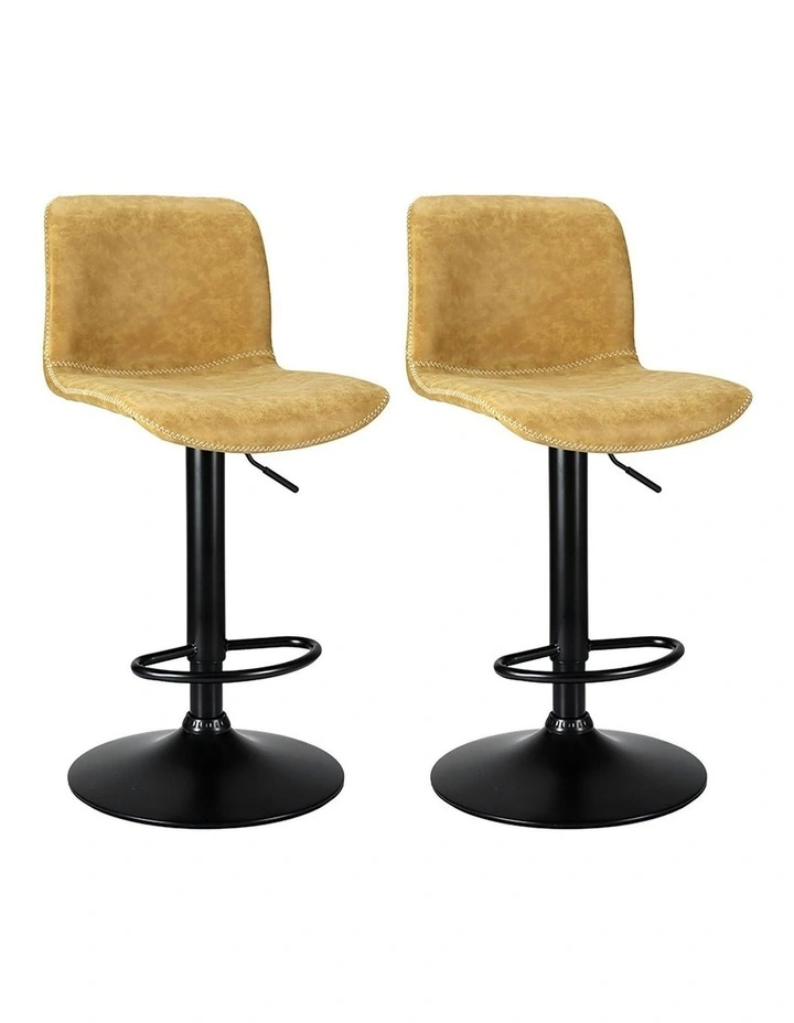 Kitchen Swivel Bar Stool x2 in Brown