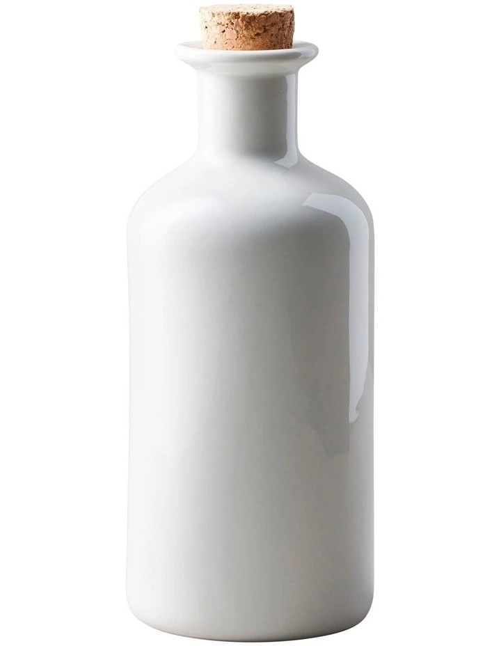 Oil Bottle Cork Lid Gift Boxed 500ml in White