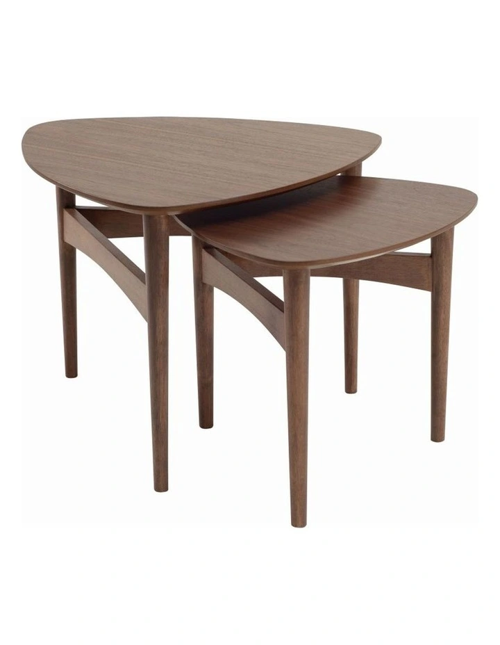 Set of 2 Poet Coffee Tables Walnut